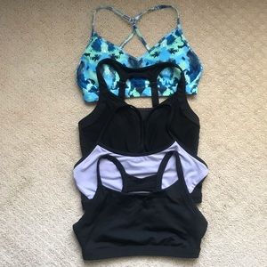 Four Fabletics Sports Bras Size Small